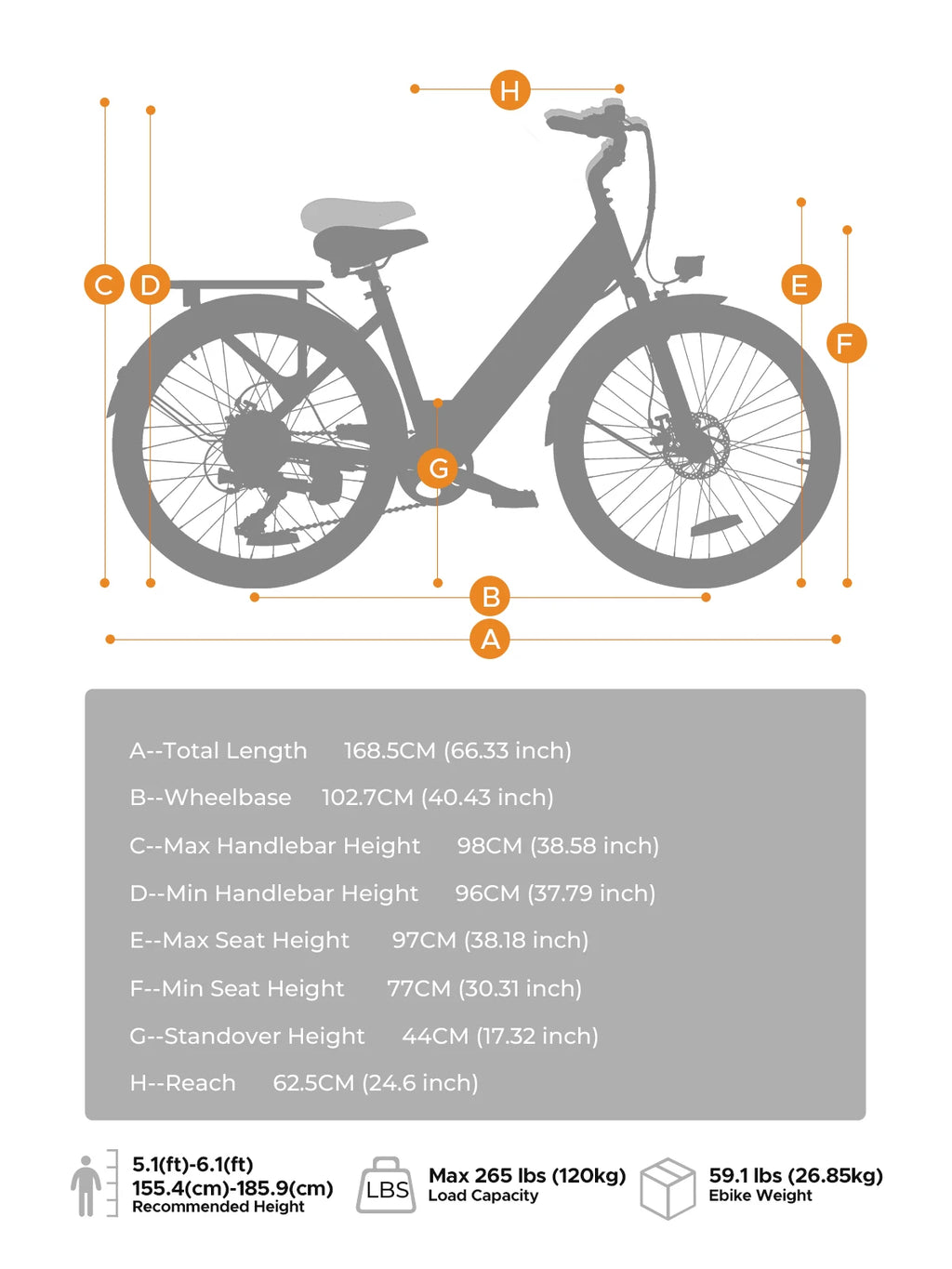 MILECITY 1 E-BIKE - 250W, 100 KM Assist Range - City Flow