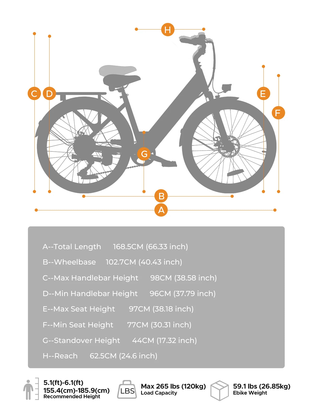 MILECITY 1 E-BIKE - 250W, 100 KM Assist Range - City Flow