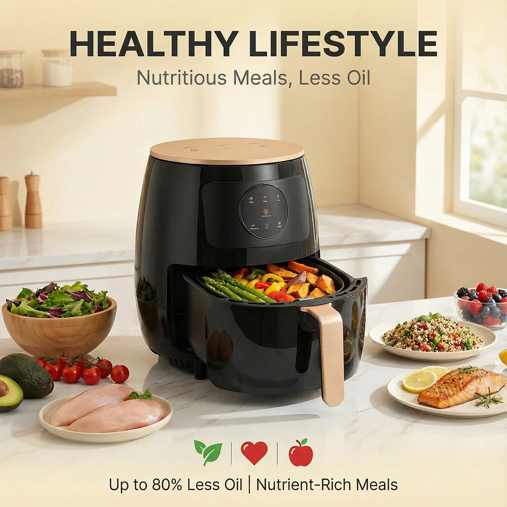 5L Air Fryer 1350W Oil-Free 200°C 60min 7 Presets