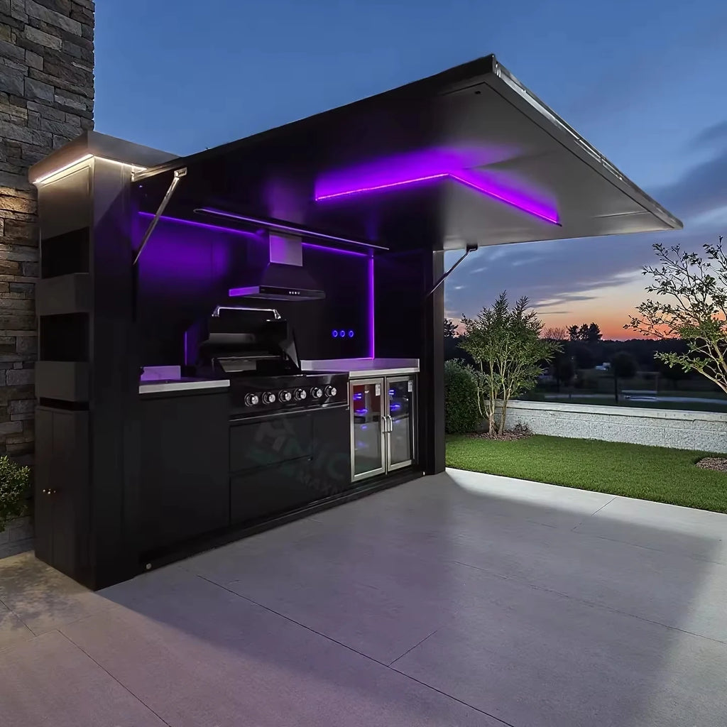 CUSTOM OUTDOOR KITCHEN - Modular Cabinets & Grill Island - Design Deposit