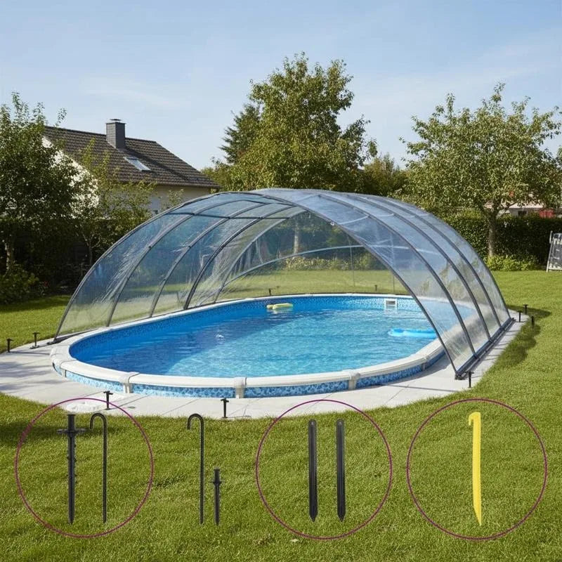 POOL DOME - 440 × 220 cm - White UV Protection