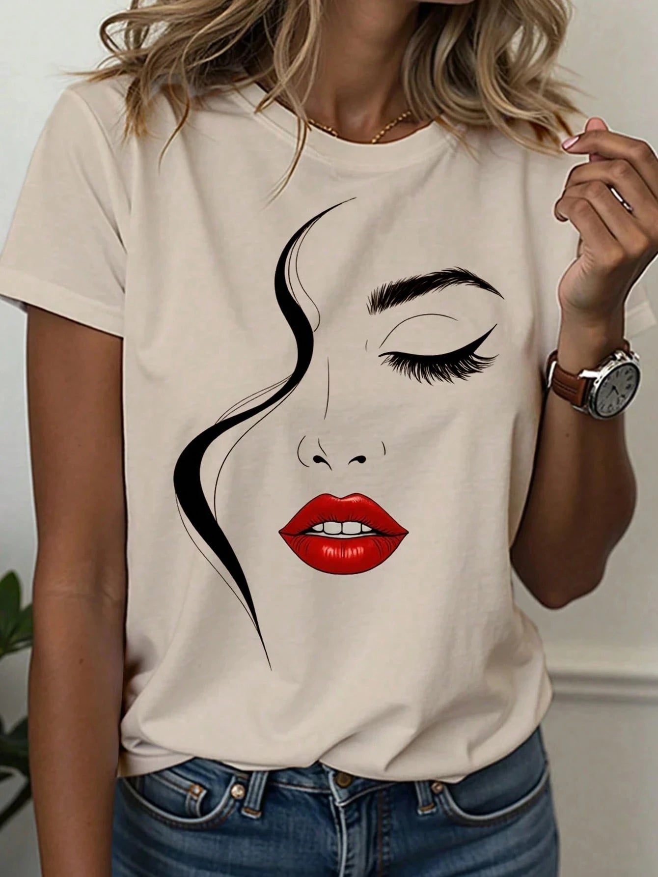Abstract Face Gradient Color 3D Print T-Shirts Women's Casual Short Sleeve T Shirt O-Neck Tees Harajuku Y2K Tops Female Clothing