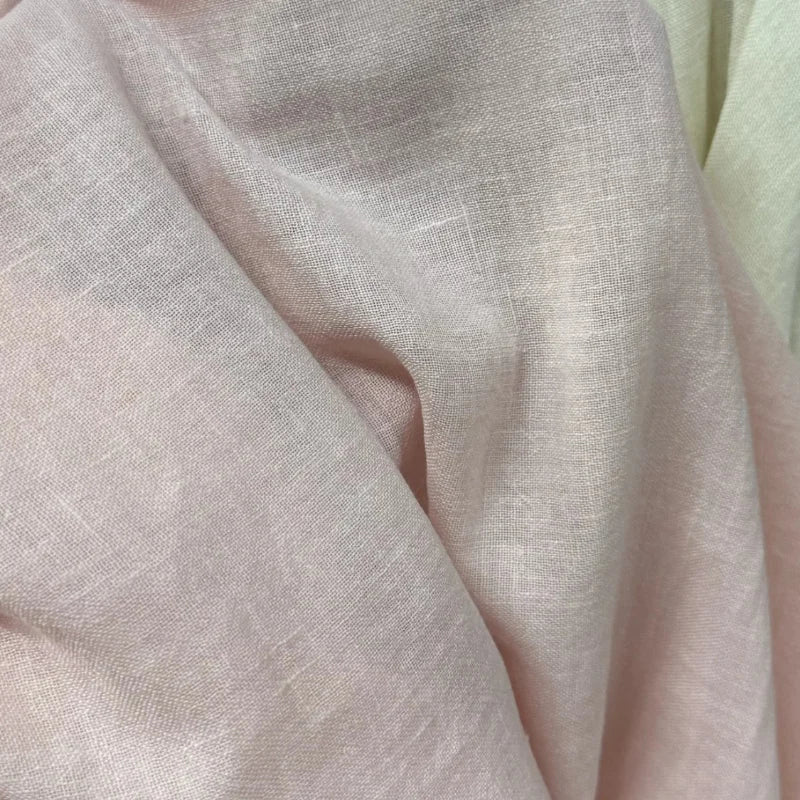 PINK SAND-WASHED LINEN BLEND - 40% Flax, 210g/m, 145cm Wide - Soft Days