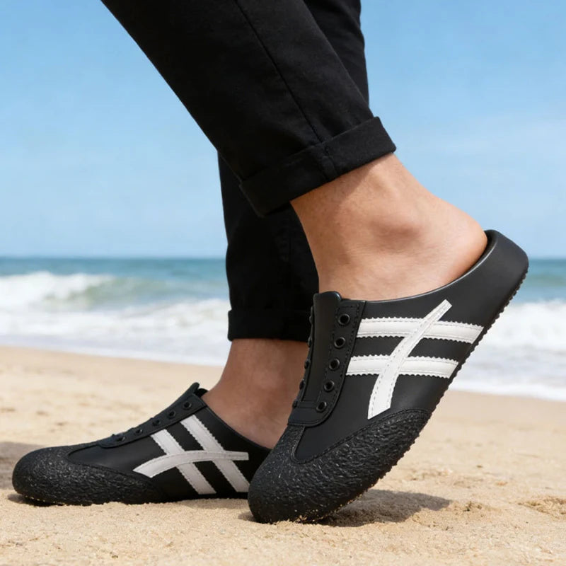 Yellow Eva Mules Clogs Bruce Lee Onitsuka Style Slippers
