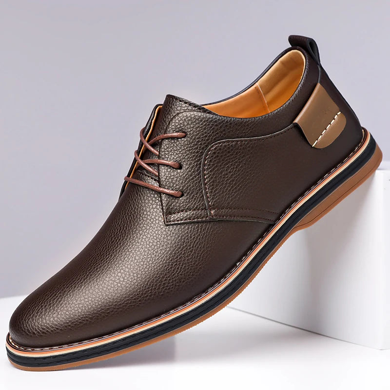 COMMUTE PRO - Men's Breathable Leather Business Shoes - From Desk To Drive