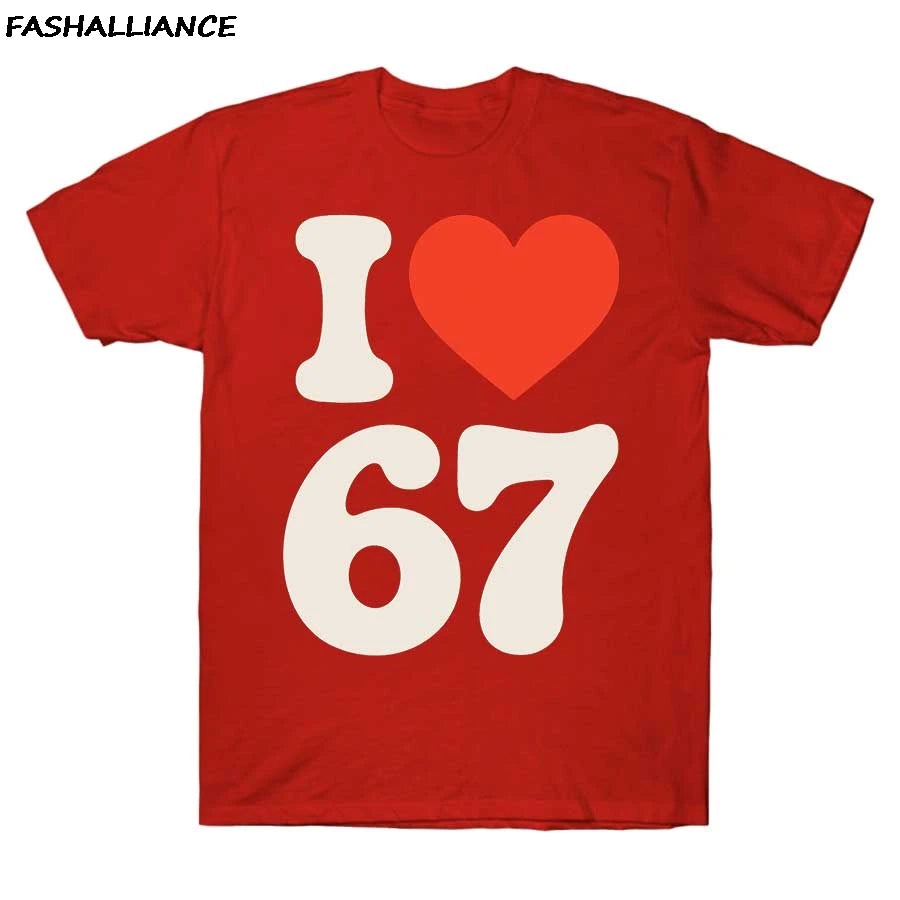 Six seven 67 meme T shirt for Men Women Hiphop Streetwear Short sleeve Tops 100% Cotton T-Shirt J1