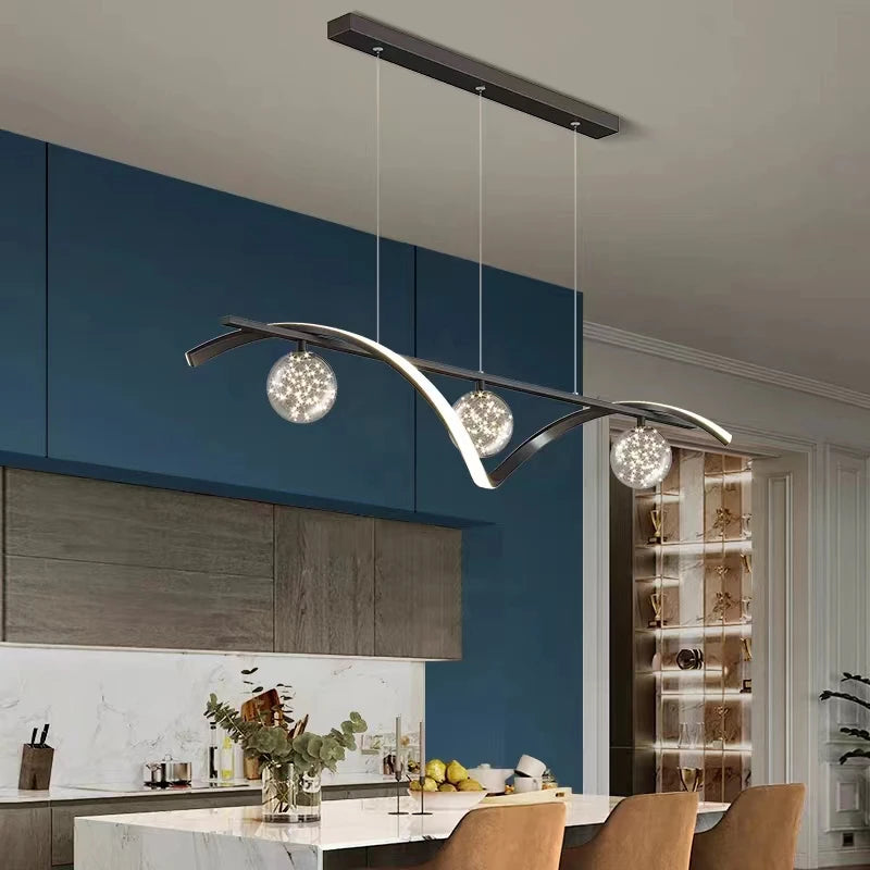 Modern LED Pendant Light – Smart Dimmable, App & Remote Control