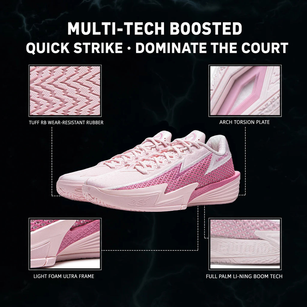 Li-Ning WADE FLASH 2 - Men's Basketball Shoes BOOM Cushioning Low-Top Sneaker