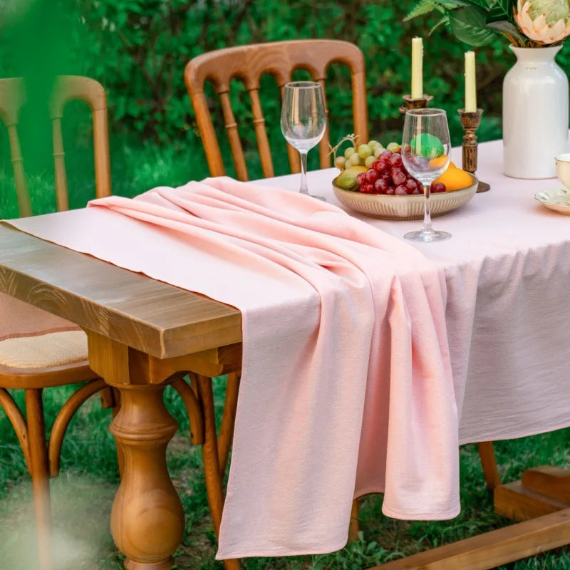 Tablecloth Simplicity Wash Cotton Christmas Table Cover Restaurant Kitchen Party Wedding Decor Photographing Background Cloth