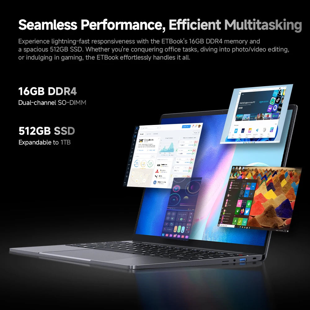 Acer E10 ETBook 14" 2K - i3-1220P Ultra-Thin Laptop
