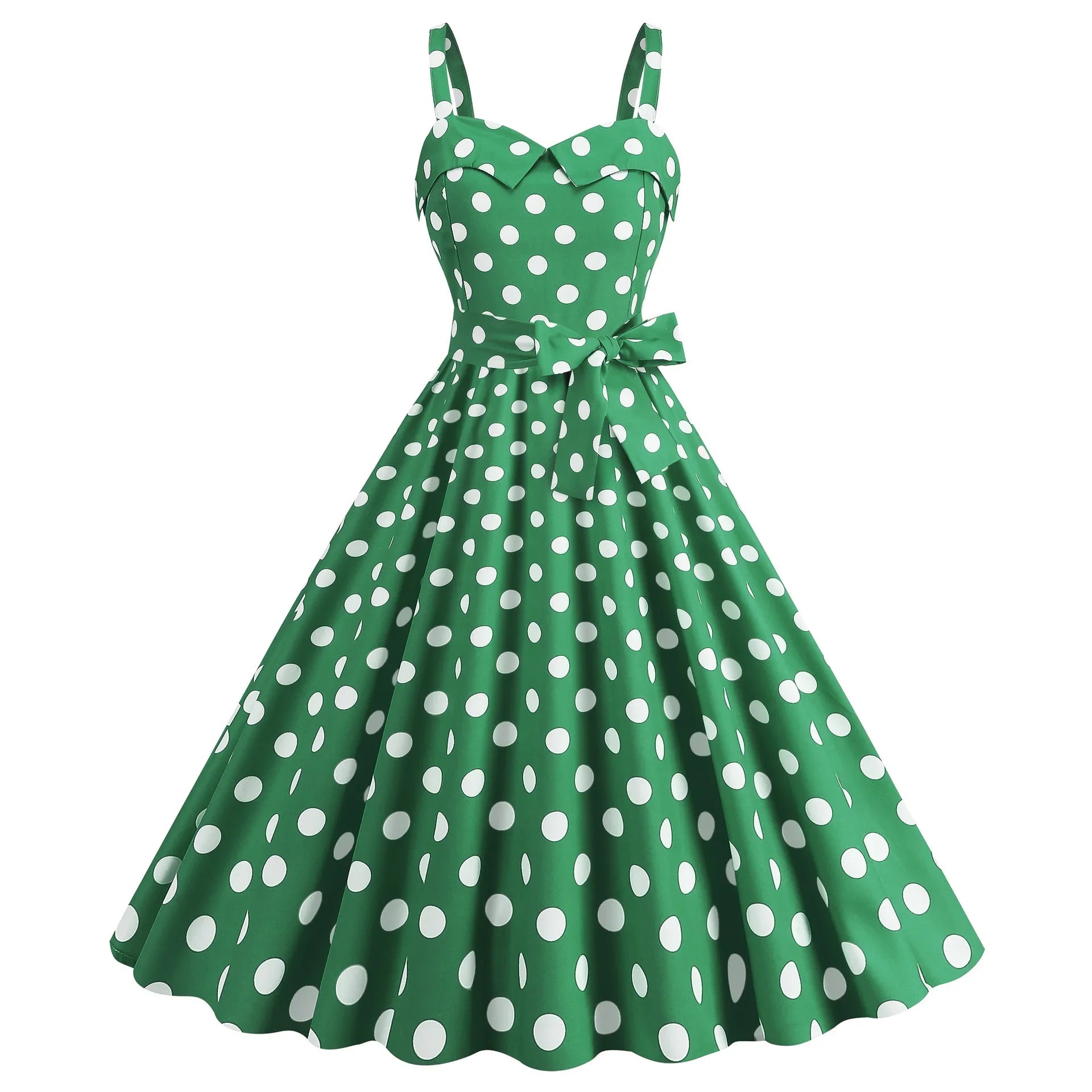 Vintage Classical Polo Dot Printed Dress Women's Sexy Sling Strap Wrap Chest Dress Valentine's Day Streetwear Spring Summer