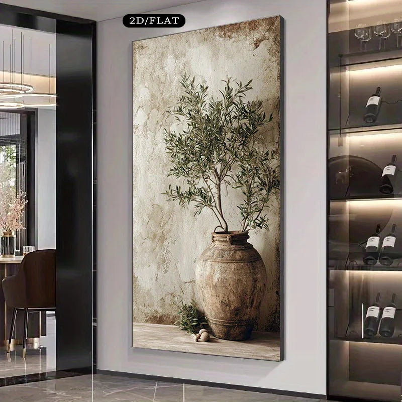 OLIVE TREE LANDSCAPE - Unframed Canvas Print - Farmhouse Wall Art