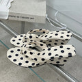 Eilyken Designer Polka Dot Wedges High Heels Women Slippers 2026 Summer Shallow Clip Toe Flip-Flops Ladies Shoes