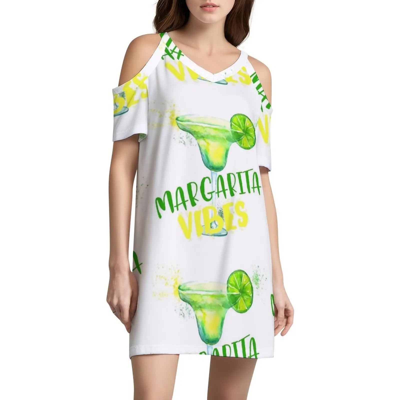 Margarita Vibes Women's Elegant Party Dress A-Line Dress With Short/Long/Sleeveless Options Margarita Tequila Cocktail Drink