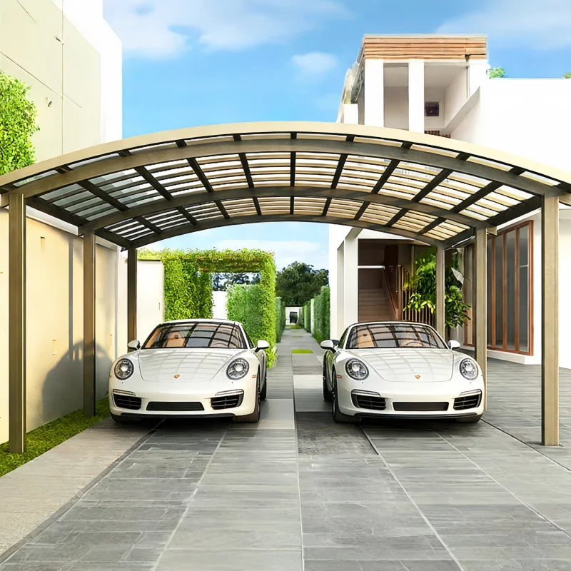 ALUMINUM CARPORT - Custom Size & Color, Acrylic Canopy - Outdoor Vehicle Cover