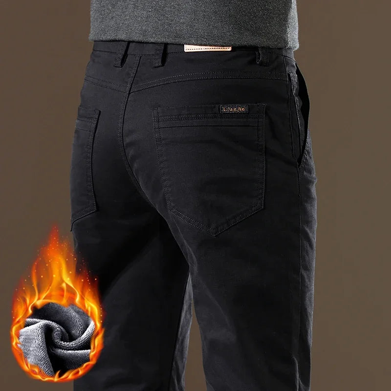WARM STRAIGHT - Men's Fleece-Lined Business Casual Pants - 4 Colors, W28–38