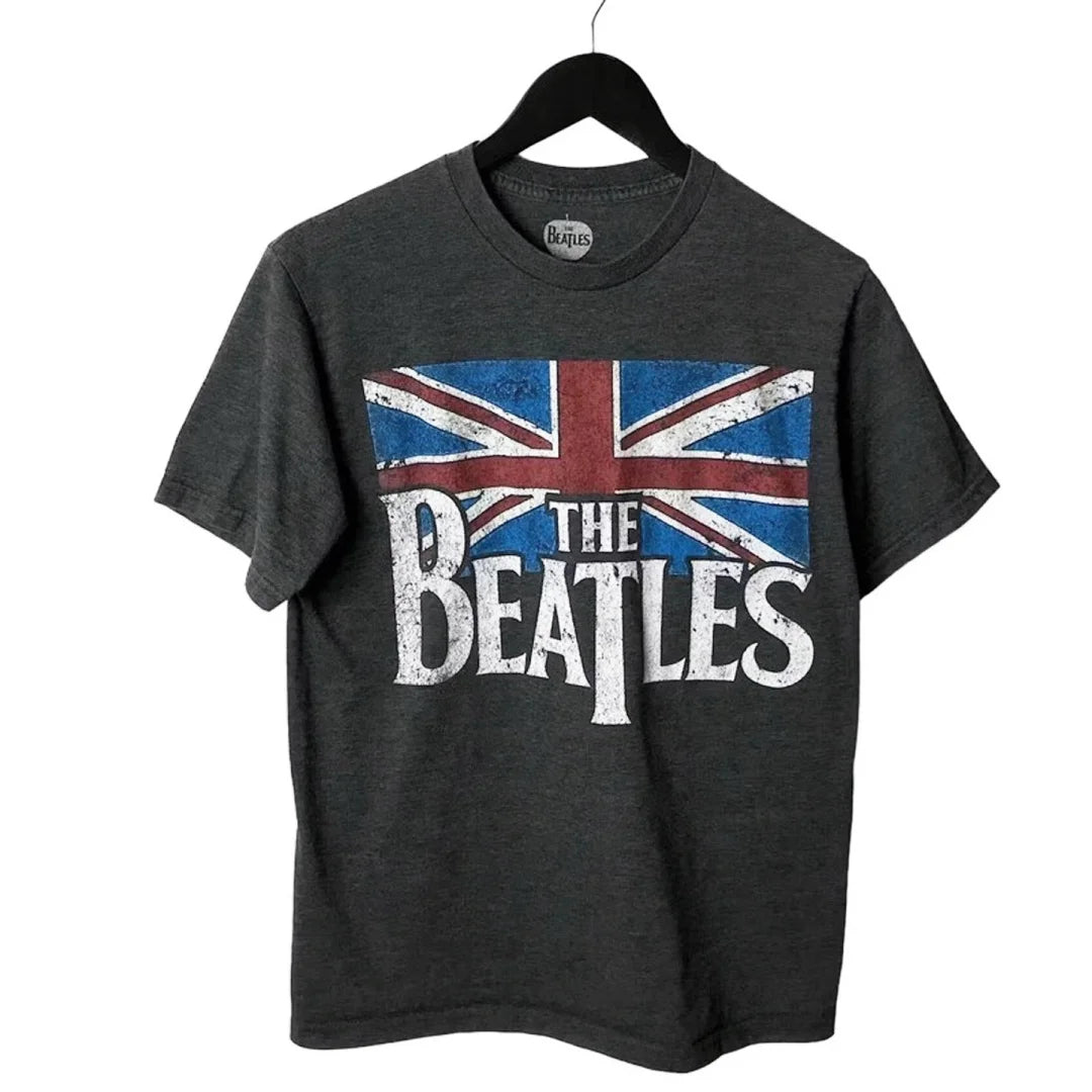The Beatles T-Shirt Union Jack Vintage Rock Retro Tee