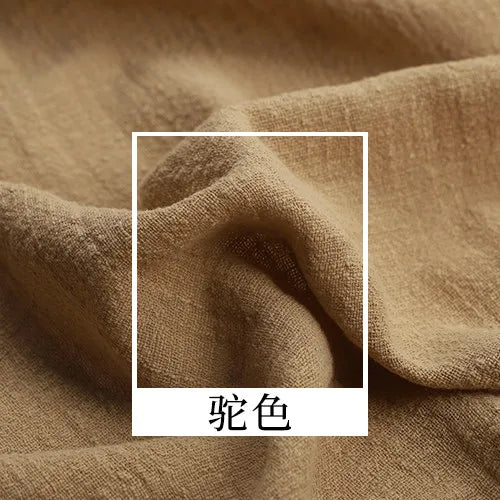 SLUB COTTON LINEN CREPE FABRIC - 135cm Wide, 26 Solid Colours - Everyday Sewing