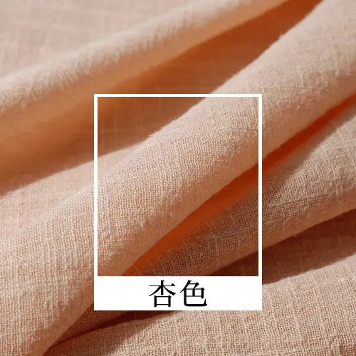 SLUB COTTON LINEN CREPE FABRIC - 135cm Wide, 26 Solid Colours - Everyday Sewing