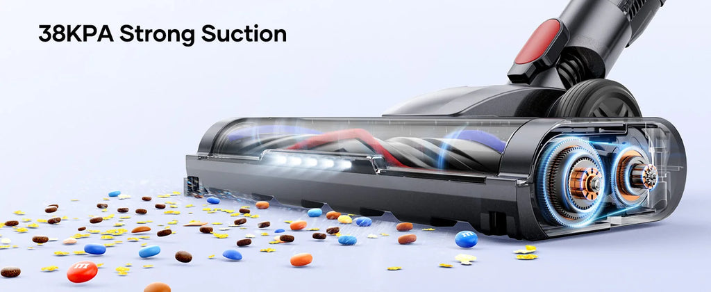 Laresar V10 Lite Cordless Vacuum Cleaner – 38000Pa Strong Suction, 45 Min Runtime