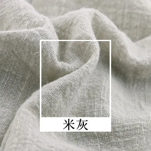SLUB COTTON LINEN CREPE FABRIC - 135cm Wide, 26 Solid Colours - Everyday Sewing