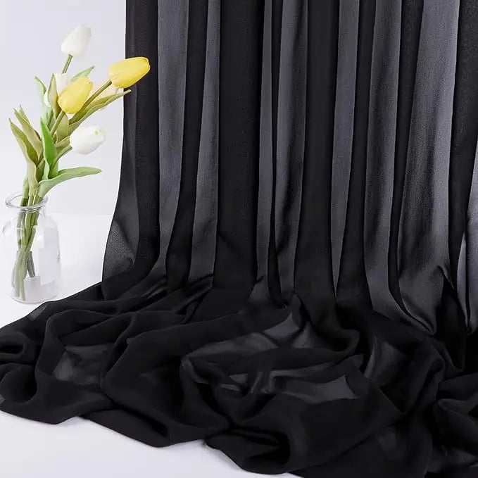 Solid Chiffon Fabric – 145cm Wide, 16 Colors