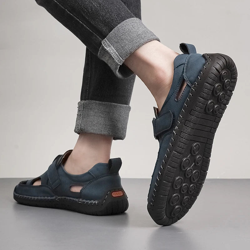 ROMAN TIDE - Men's Handmade Leather Roman Sandals - Beach, Outdoor & Water Trekking
