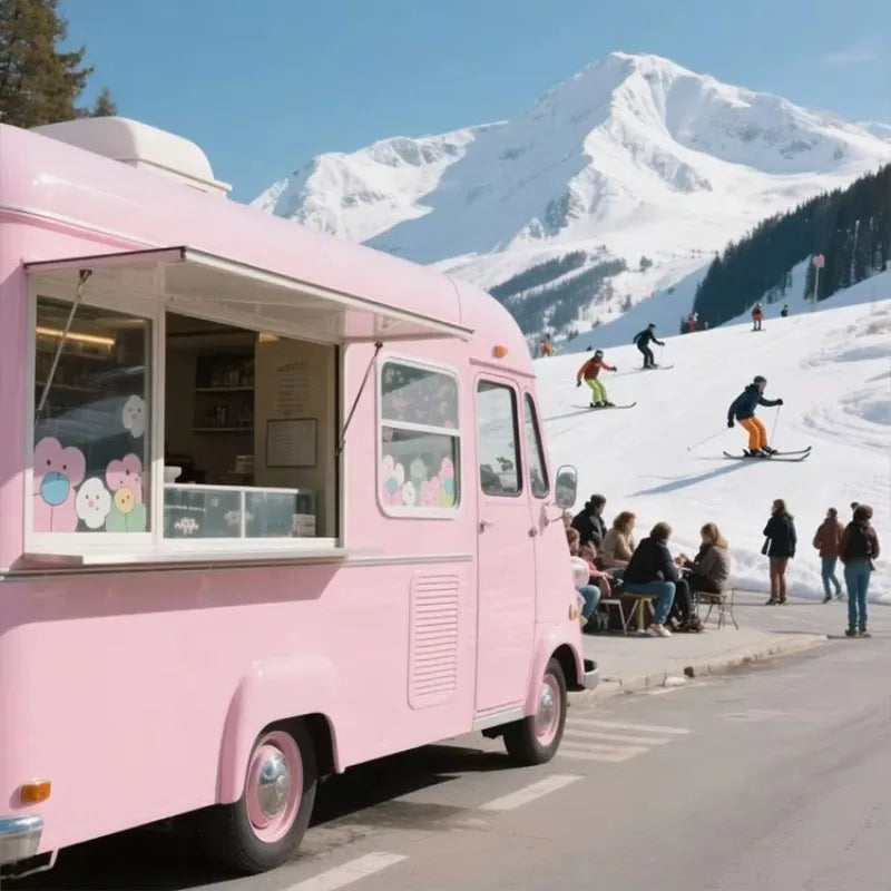 Fast Food Truck BBQ Trailer – Vintage Citroen Van Street Cart