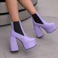 Super High Heel Platform Ankle Boots – Fleece Lined Plus Size