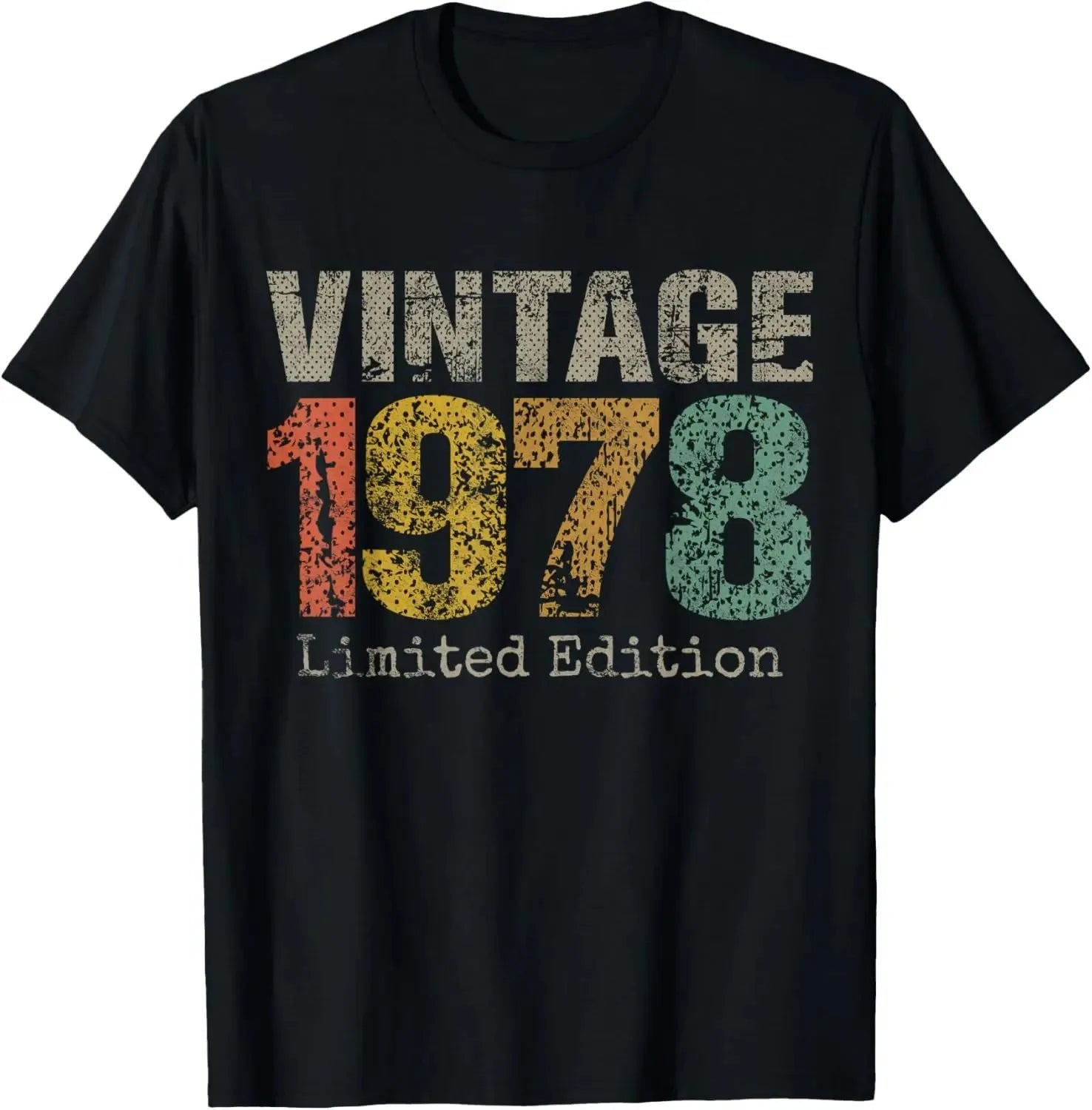 Funny Birthday Gift 46th Birthday 46 Years Old Man Woman Vintage 1978 T-Shirt Unisex Style Shirts for Women Men Clothing