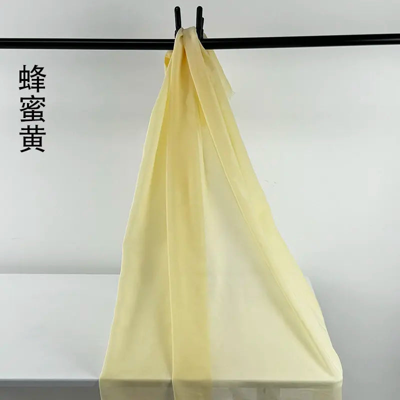 100D CHIFFON FABRIC BY THE METER - Soft Woven Sheer, 55 Colors - Make It Yours