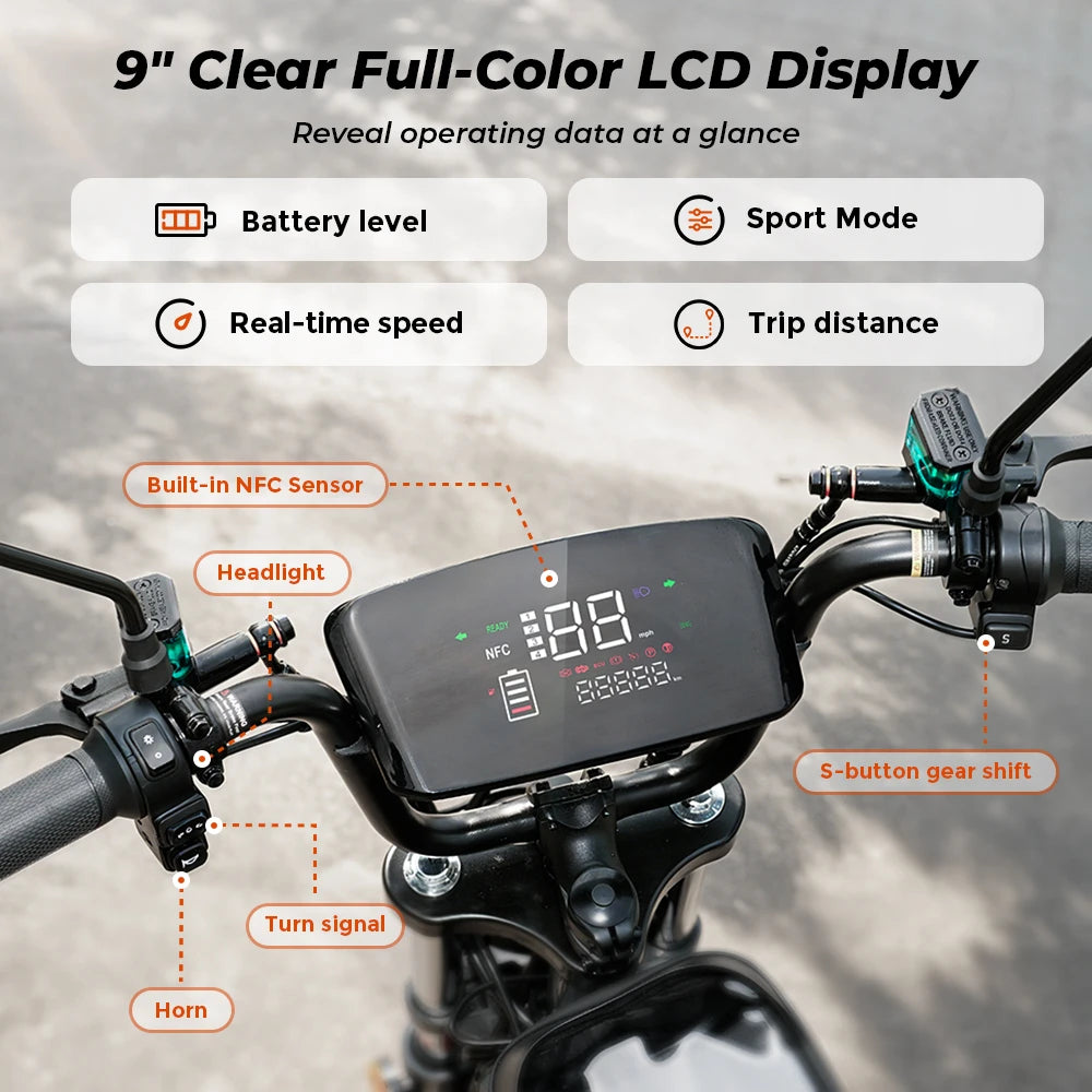 DX5 ELECTRIC SCOOTER - 72 KM Range, NFC Unlock - Confident Commutes