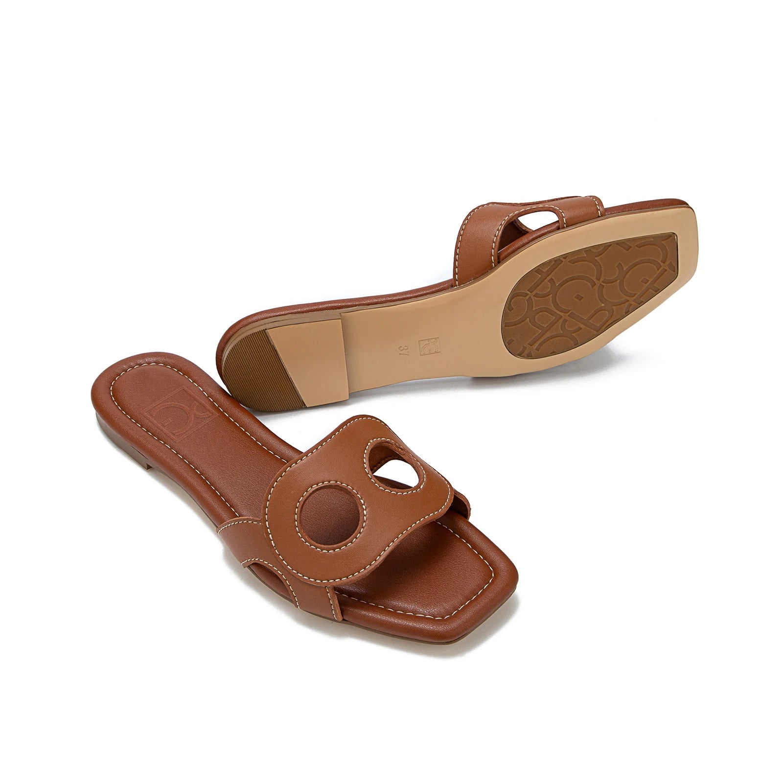 PG PATSY GARIS Niche Brand Women's Slippers Fashion Design Multifunctional Outdoor Style Women's Flat Slippers Solid Color
