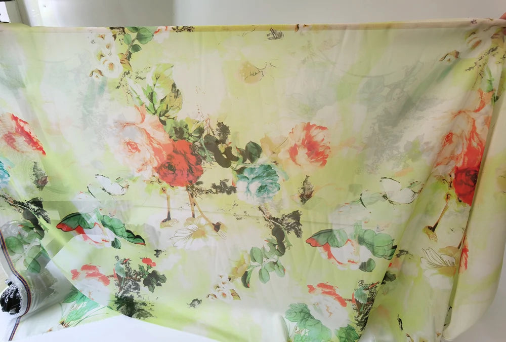 VINTAGE FLORAL CHIFFON - 148cm Wide - Soft Dress Fabric