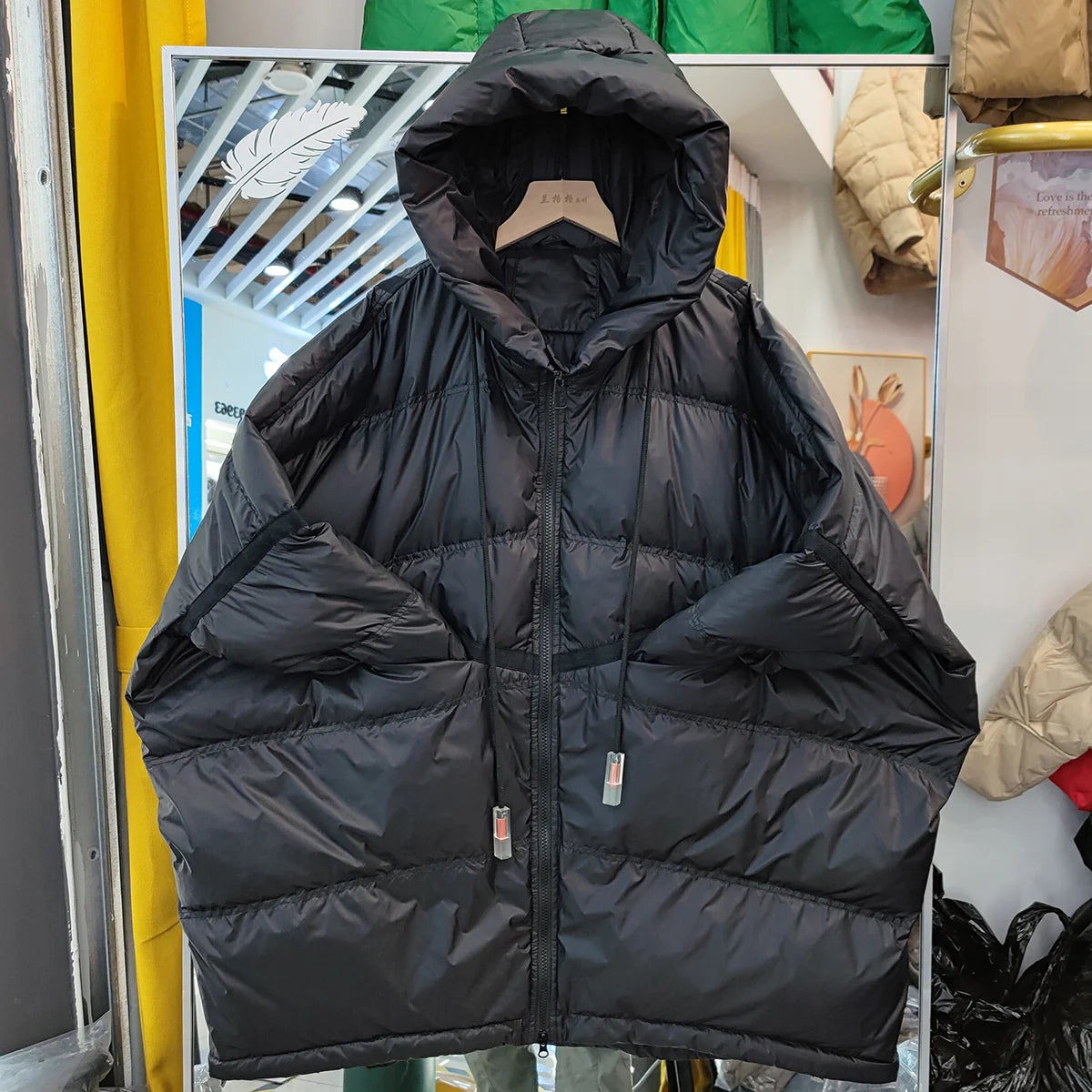 Oversized Hooded Puffer Coat – Duck Down
