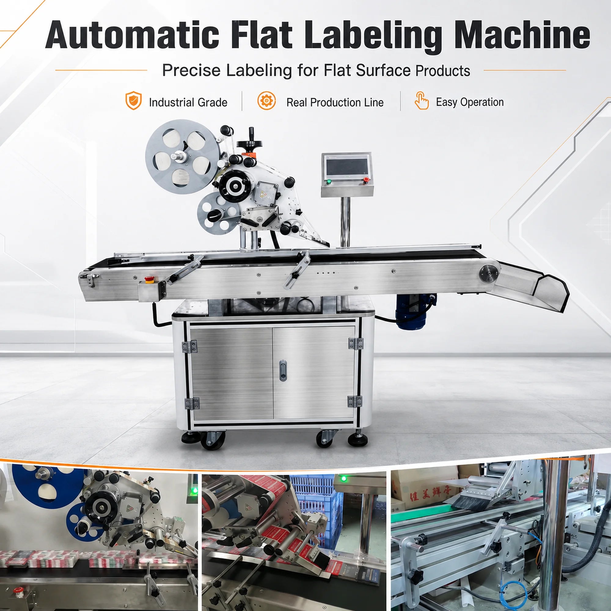 SYFAITH FS836 LABELING MACHINE - 80 pcs/min - Flat Surface Auto