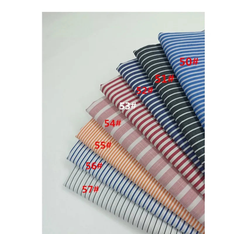 Striped Cotton Poplin Fabric – 145cm Wide, By the Meter