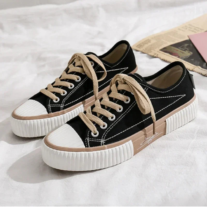 STREET FLEX - Men's Canvas Vulcanized Sneakers - Lightweight Casual Walking Shoes