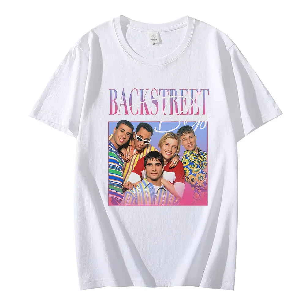 Funny Backstreet Boys T-Shirt Unisex 90s Vintage Tee Shirt Boy Band Mens Womens Throwback Homage T-Shirts Hip Hop Streetwear