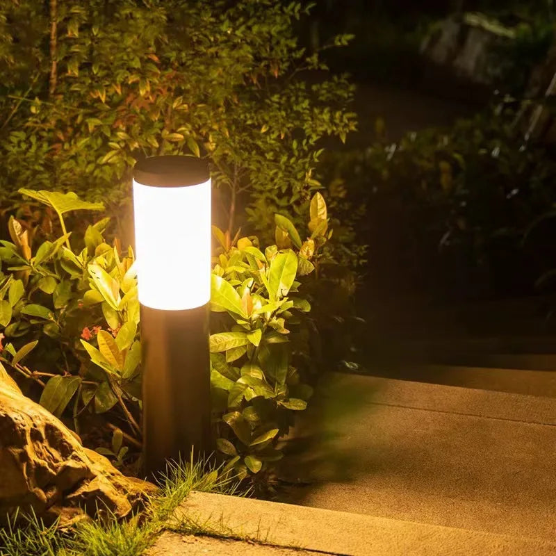 SOLAR PATHWAY LIGHTS - Stainless Steel, Auto On/Off - Daylight Garden Glow