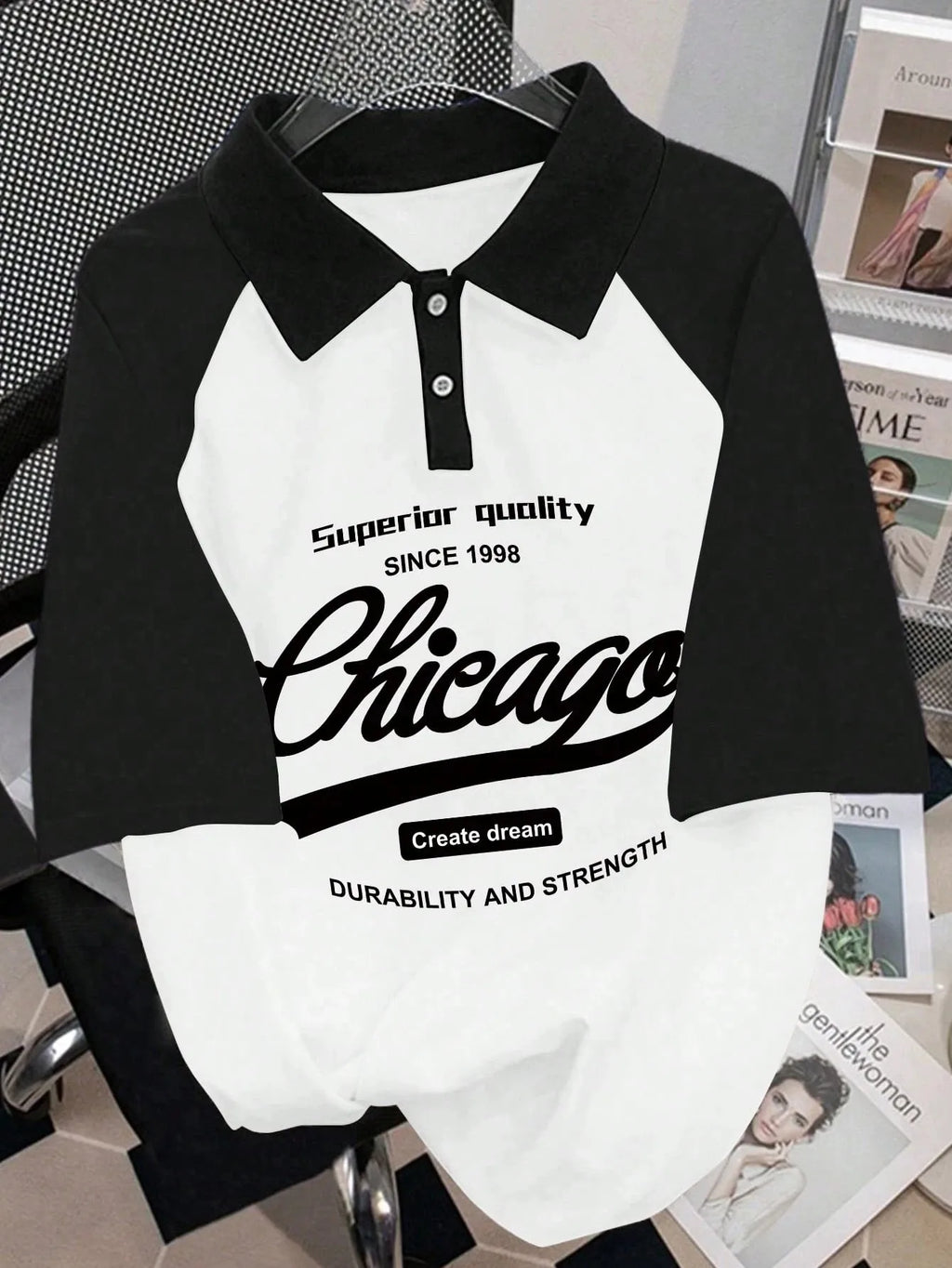 The new men's short-sleeved POLO shirt for summer 2025 is casual, fashionable, and soft, with 3D letter pattern printing.