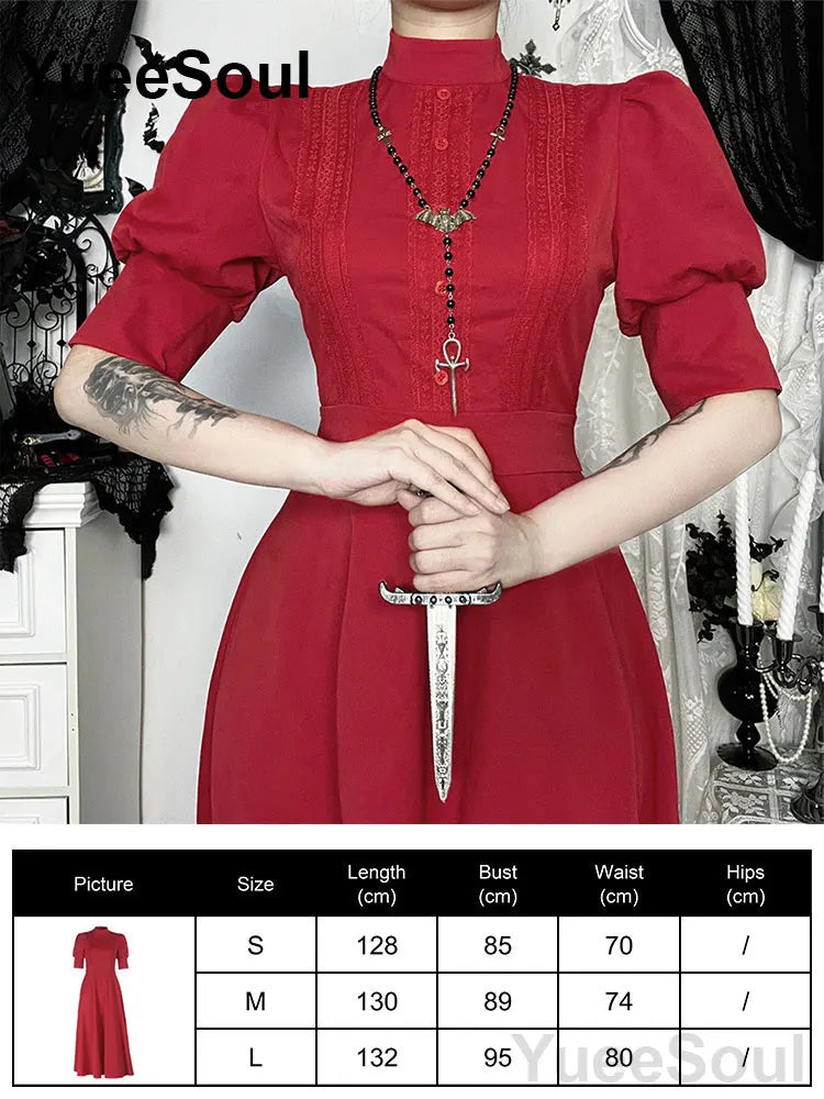 Grunge Gothic Women Dress Lace Trim High Waist Bodycon Mini Dress 2026 New E-girl Vintage Punk Harajuku Lolita Party Clothes