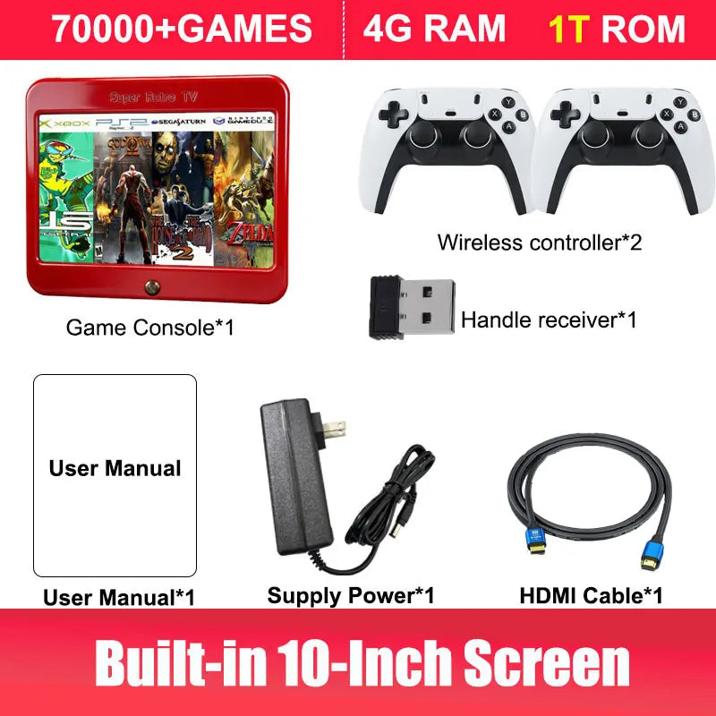 T1 Retro Game Console - 500 GB or 1 TB - Plug and Play