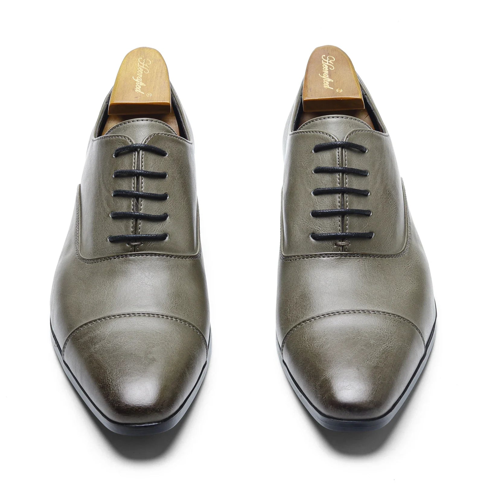 GREY GENT - Men's Fashionable Lace-Up Oxford Formal Shoes - Comfortable Gentleman's Social Dress Shoes