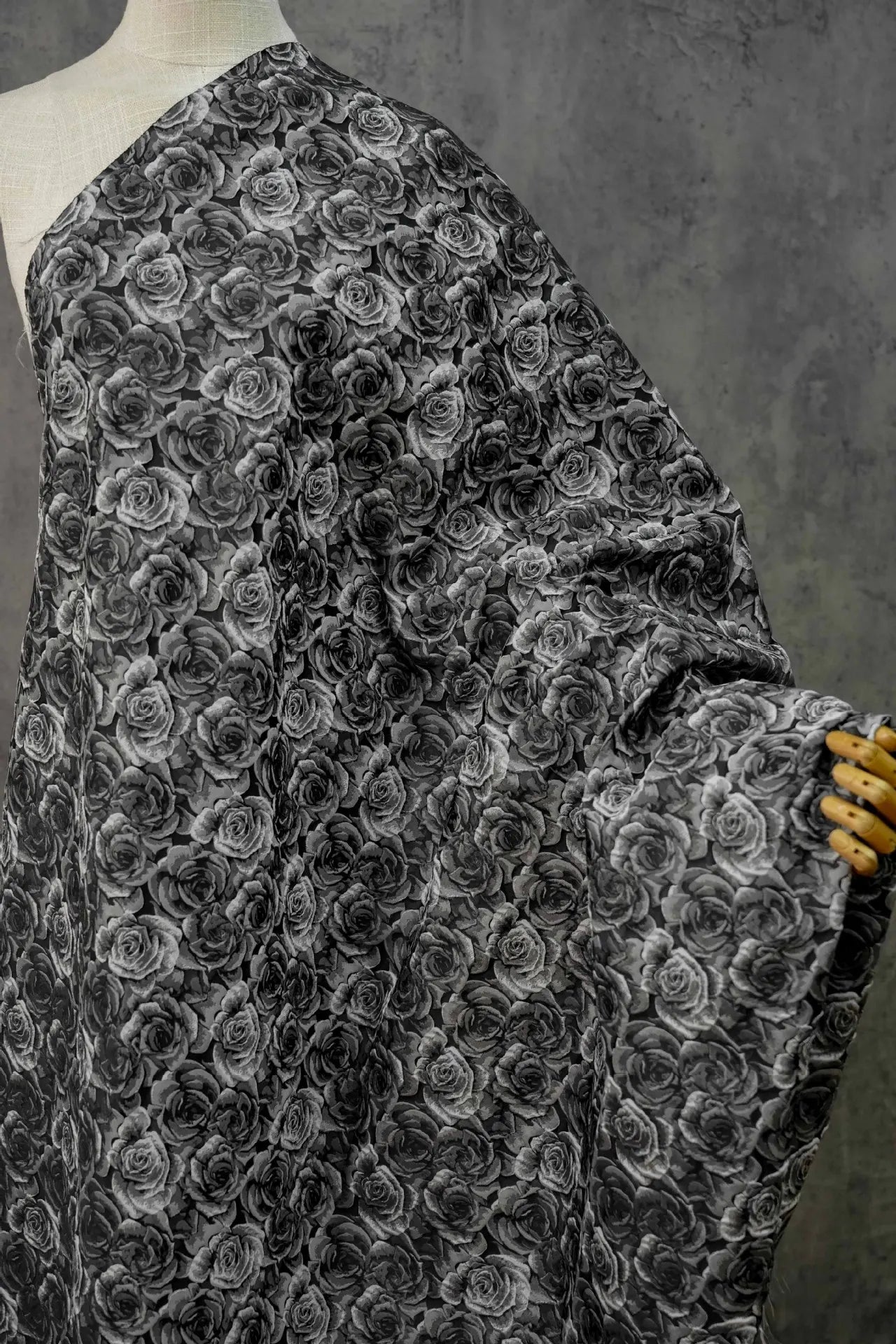 3D Rose Jacquard Fabric – 160cm Wide, 10 Colors