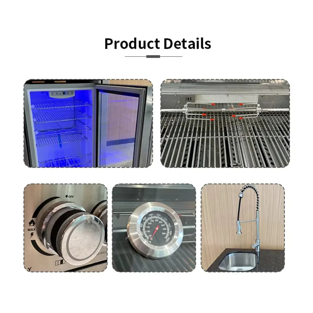LUXURY OUTDOOR KITCHEN - Stainless Steel, Gas Oven & Sink - Modular BBQ