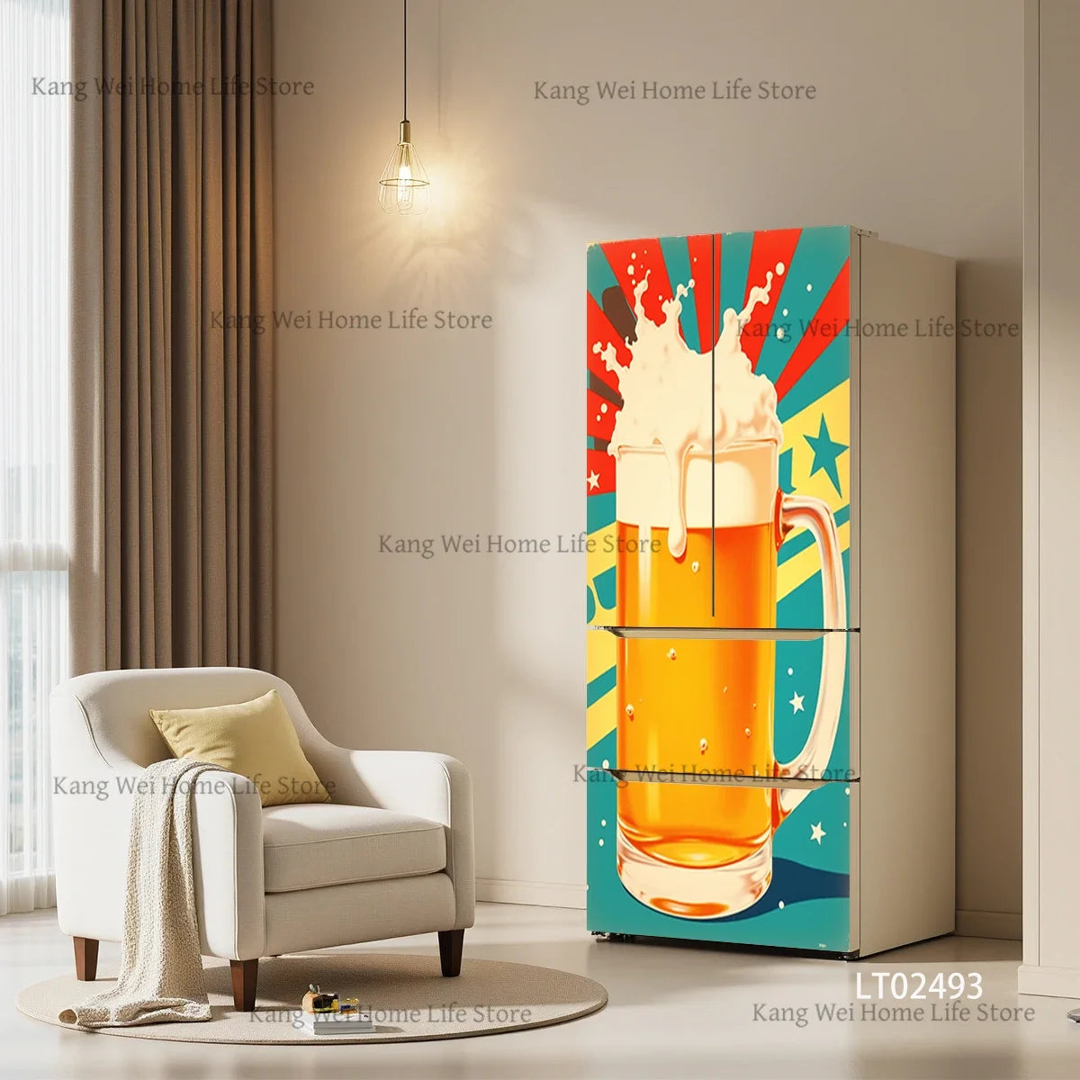 Retro Surface Decal Collection - fridge & door wraps - bold decor