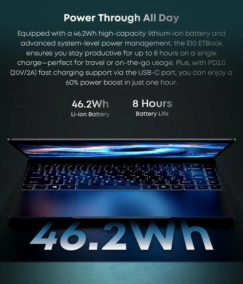 Acer E10 ETBook 14" 2K - i3-1220P Ultra-Thin Laptop