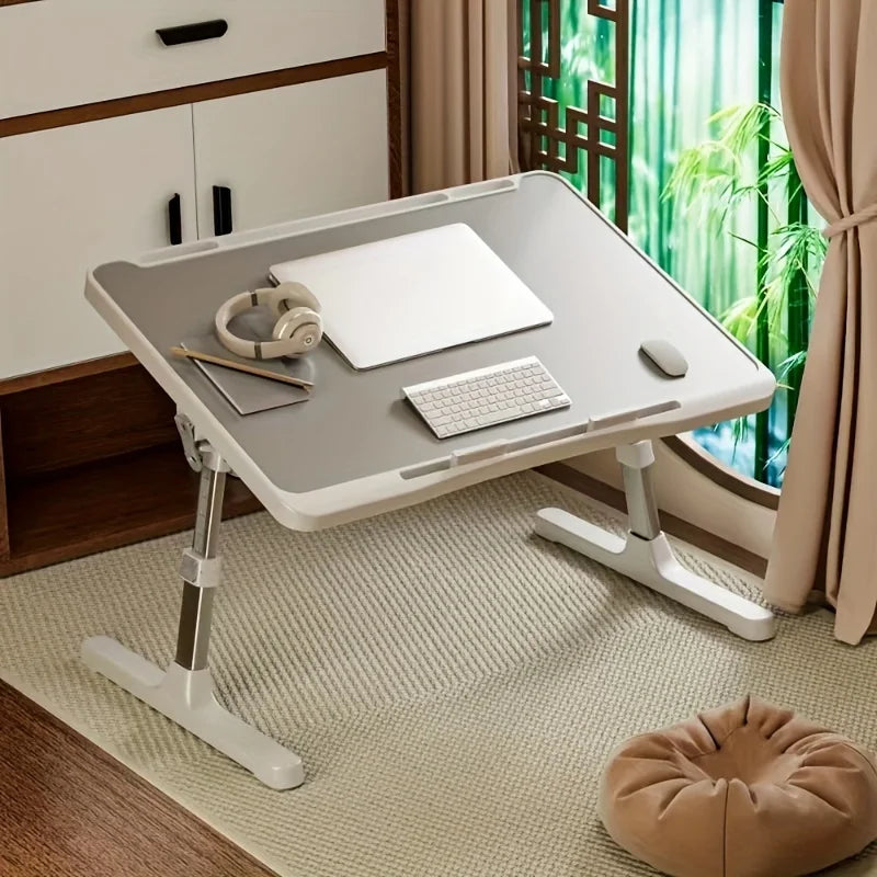 Foldable Laptop Bed Tray Desk – Adjustable Height & Angle