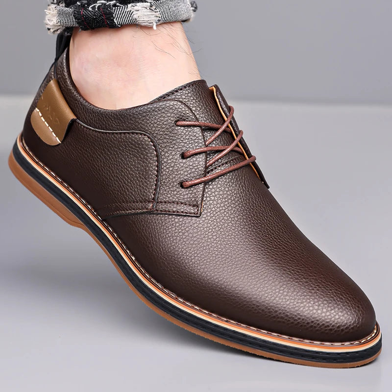 COMMUTE PRO - Men's Breathable Leather Business Shoes - From Desk To Drive